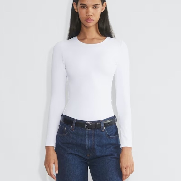 [NWT] Aritzia Contour Crew Hip Long-Sleeve Heather Charcoal Gray - Sz S - Picture 14 of 16